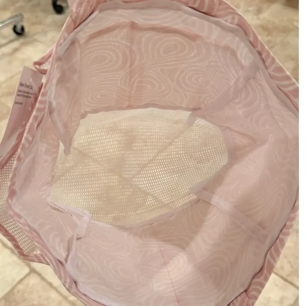 Room Essentials Pink White Mesh Shower Caddy Tote Bag NEW